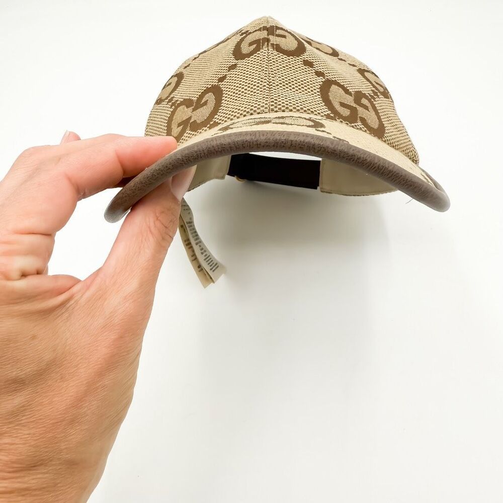 Gucci Supreme GG Jumbo Monogram Canvas Baseball Cap Designer Hat - Picture 3 of 9